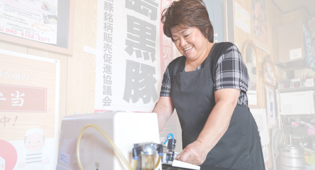 真空パックするクレヨンママ